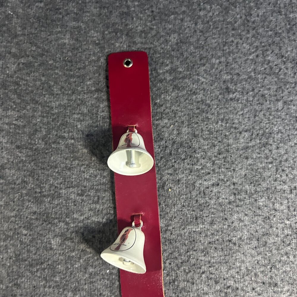VTG Christmas Holiday‎ Bell Leather Strap Door Hanger Cardinals Belvin Bros USA - Picture 8 of 8